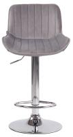 Barhocker Lentini Samt chrom grau 