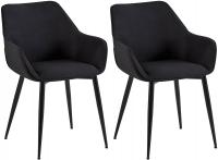 2er Set Esszimmerstuhl Vessa Stoff schwarz 2er Set Esszimmerstuhl Vessa Stoff schwarz