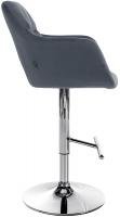 Barhocker Natoma Samt chrom dunkelgrau Barhocker Natoma Samt chrom dunkelgrau