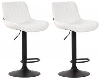 2er Set Barhocker Lentini Kunstleder schwarz weiß 2er Set Barhocker Lentini Kunstleder schwarz weiß
