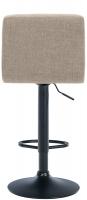 Barhocker Calma Stoff schwarz creme Barhocker Calma Stoff schwarz creme