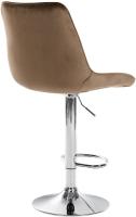 2er Set Barhocker Toni Samt chrom braun 2er Set Barhocker Toni Samt chrom braun