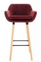 2er Set Barhocker Grant Samt rot 