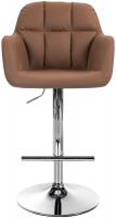 Barhocker Natoma Kunstleder chrom hellbraun Barhocker Natoma Kunstleder chrom hellbraun
