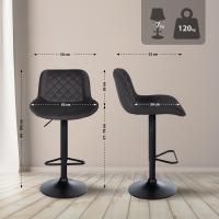 Barhocker Kasson Samt schwarz Barhocker Kasson Samt schwarz