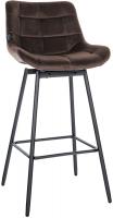Barhocker Weston Schwenkbar Samt braun Barhocker Weston Schwenkbar Samt braun