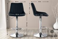 2er Set Barhocker Toni Kunstleder chrom schwarz 2er Set Barhocker Toni Kunstleder chrom schwarz
