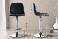 2er Set Barhocker Divo Kunstleder chrom schwarz 2er Set Barhocker Divo Kunstleder chrom schwarz