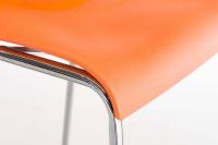 Barhocker Hoover Chrom 4-Fuß Gestell orange Barhocker Hoover Chrom 4-Fuß Gestell orange