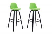 2er Set Barhocker Avika Kunstleder schwarz grün 2er Set Barhocker Avika Kunstleder schwarz grün