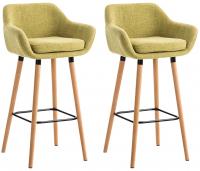 2er Set Barhocker Grant Stoff hellgrün 2er Set Barhocker Grant Stoff hellgrün