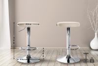 2er Set Barhocker Ponte Kunstleder chrom creme 2er Set Barhocker Ponte Kunstleder chrom creme