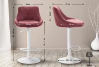 Barhocker Lazio Kunstleder weiß bordeauxrot Barhocker Lazio Kunstleder weiß bordeauxrot