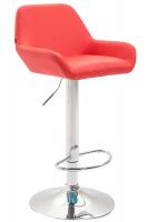 2er Set Barhocker Braga Kunstleder chrom rot 2er Set Barhocker Braga Kunstleder chrom rot
