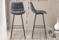 Barhocker Dartford Stoff dunkelgrau Barhocker Dartford Stoff dunkelgrau