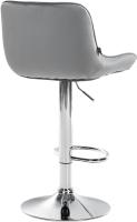 2er Set Barhocker Vonore Samt chrom grau 2er Set Barhocker Vonore Samt chrom grau