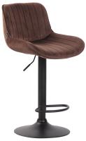2er Set Barhocker Lentini Samt schwarz braun 2er Set Barhocker Lentini Samt schwarz braun