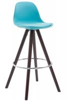 Barhocker Franklin Kunstleder Rund Cappuccino (eiche) blau Barhocker Franklin Kunstleder Rund Cappuccino (eiche) blau