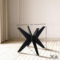 Tischbeine Delmont 95x95 cm schwarz 
