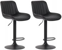2er Set Barhocker Lentini Kunstleder schwarz schwarz 2er Set Barhocker Lentini Kunstleder schwarz schwarz