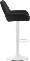 Barhocker Braga Stoff weiß schwarz Barhocker Braga Stoff weiß schwarz