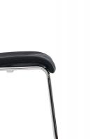 Barhocker Hoover Stoff 4-Fuß Gestell Chrom schwarz 