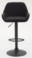 2er Set Barhocker Braga Stoff schwarz schwarz 