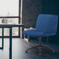 Bürostuhl Kingman Samt blau 