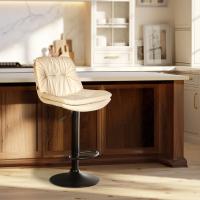 Barhocker Laurel Kunstleder schwarz creme 