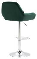 Barhocker Braga Samt chrom dunkelgrün Barhocker Braga Samt chrom dunkelgrün