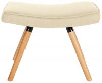 Fußhocker Garding Stoff creme 