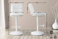 2er Set Barhocker Damar Kunstleder weiß weiß 2er Set Barhocker Damar Kunstleder weiß weiß