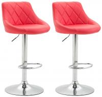 2er Set Barhocker Lazio Kunstleder rot 2er Set Barhocker Lazio Kunstleder rot