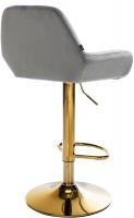 2er Set Barhocker Braga Gold Samt grau 