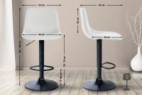 2er Set Barhocker Divo Kunstleder schwarz weiß 2er Set Barhocker Divo Kunstleder schwarz weiß
