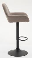 2er Set Barhocker Braga Stoff schwarz taupe 2er Set Barhocker Braga Stoff schwarz taupe