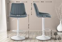 2er Set Barhocker Toni Kunstleder weiß grau 2er Set Barhocker Toni Kunstleder weiß grau