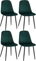 4er Set Stühle Giverny Samt grün 4er Set Stühle Giverny Samt grün