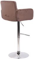 Barhocker Los Angeles Samt chrom braun Barhocker Los Angeles Samt chrom braun