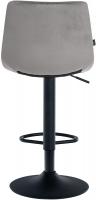 2er Set Barhocker Jerry Samt schwarz grau 
