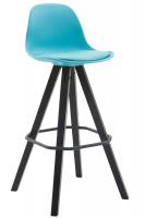 Barhocker Franklin Kunstleder Square Schwarz (eiche) blau Barhocker Franklin Kunstleder Square Schwarz (eiche) blau