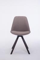 Besucherstuhl Troyes Stoff Rund walnuss (eiche) taupe Besucherstuhl Troyes Stoff Rund walnuss (eiche) taupe