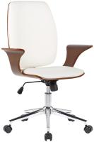 Bürostuhl Burbank Kunstleder walnuss/weiß Bürostuhl Burbank Kunstleder walnuss/weiß