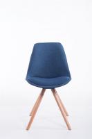 Besucherstuhl Toulouse Stoff Rund natura (eiche) blau 
