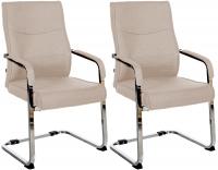 2er Set Besucherstuhl Hobart Stoff taupe 2er Set Besucherstuhl Hobart Stoff taupe