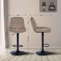Barhocker Laurel Stoff schwarz taupe Barhocker Laurel Stoff schwarz taupe