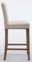 2er Set Barhocker Louise Stoff antik-hell creme 