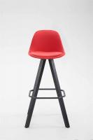 Barhocker Franklin Vollgepolstert Kunstleder Square Schwarz (eiche) rot Barhocker Franklin Vollgepolstert Kunstleder Square Schwarz (eiche) rot