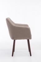 Besucherstuhl Utrecht Stoff Walnuss (eiche) taupe 