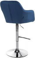 Barhocker Natoma Samt chrom blau Barhocker Natoma Samt chrom blau
